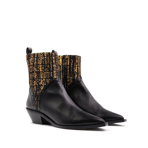 CASSIE BLACK FASHION COWBOY BOOTS LOLA&LO