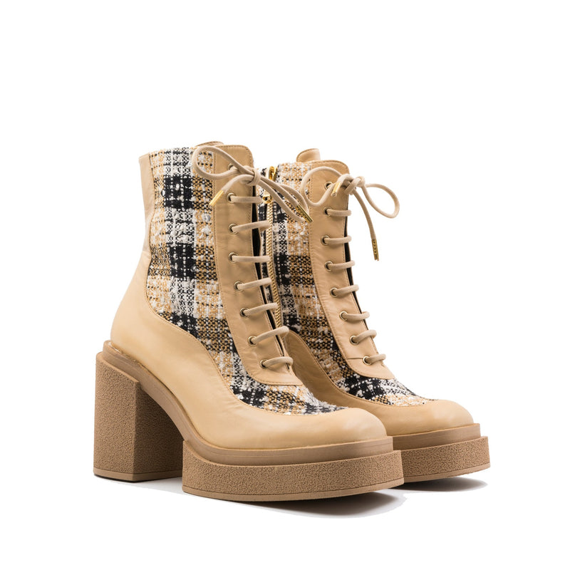 FLORENCIA BEIGE CHECK lolaandlo